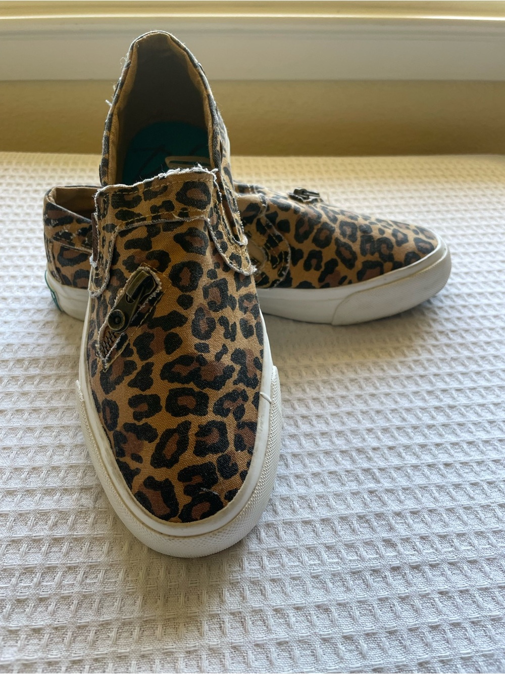 Malibu Blowfish Leopard Print Slip-On Sneakers - Size 7m